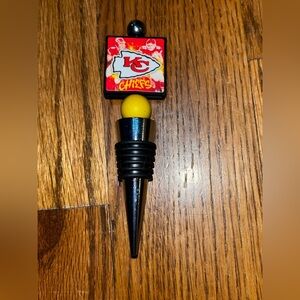 New Handmade Kansas City Chiefs NFL silicone and metal Wine Bottle Stopper